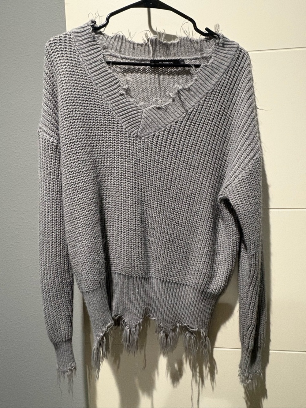 Boutique Grey Slouchy Sweater Small Medium